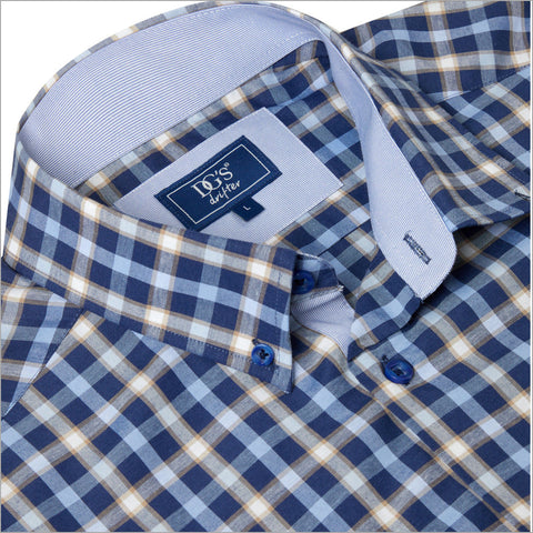 Drifter Geneva Blue Check Shirt--