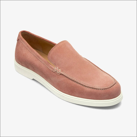 Loake Tuscany Dusky Pink Suede Loafer=