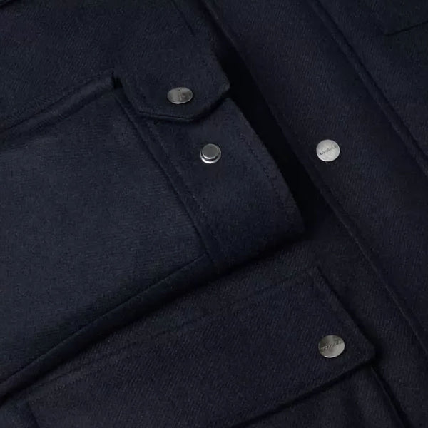 Douglas Abbott Navy wool Car coatª