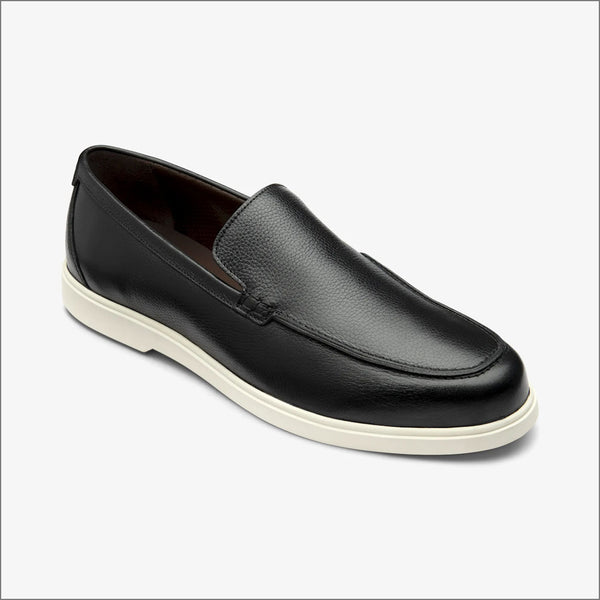 Loake Tuscany Black Grain Leather Loafer=