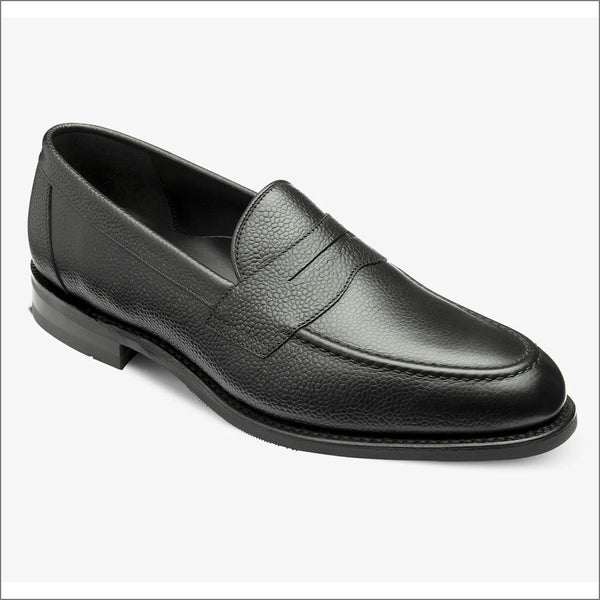 Loake Imperial Black Grain Leather Penny Loafer F Fittingª