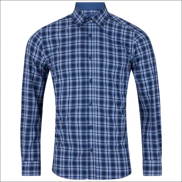 Giovanni Blue check LS shirtª