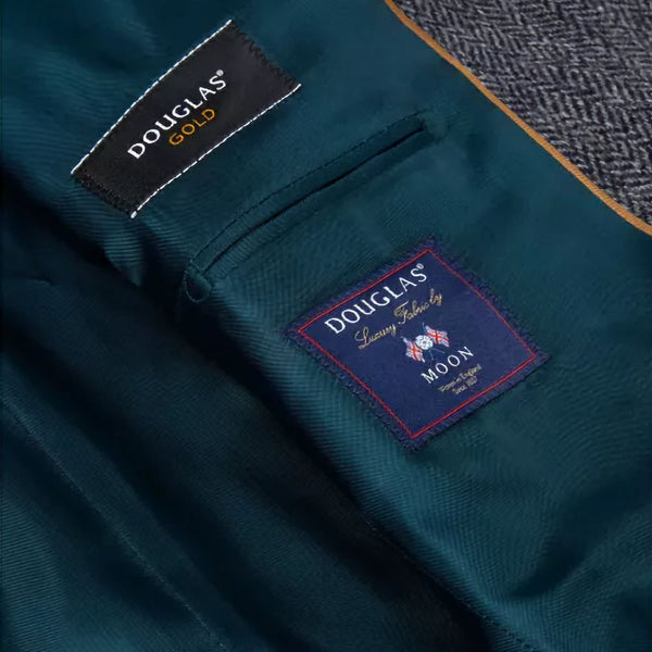 Douglas Blue Herringbone Wool Jacketº