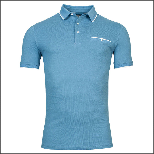 BAILEYS Mid Blue Polo Top^