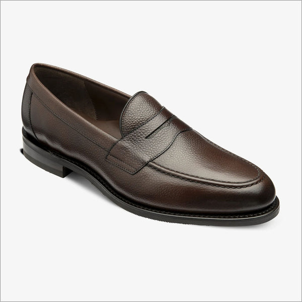 Loake Imperial Dark Brown Grain Leather Penny Loaferª