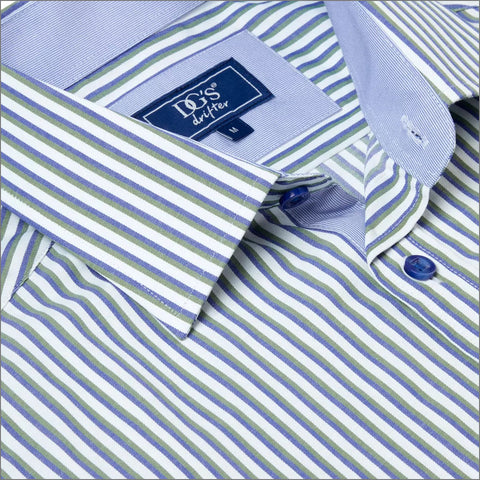 Drifter Giovanni Green Stripe LS Shirtª