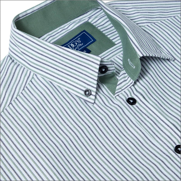 Dg's Green Fine Stripe Short Sleeves,