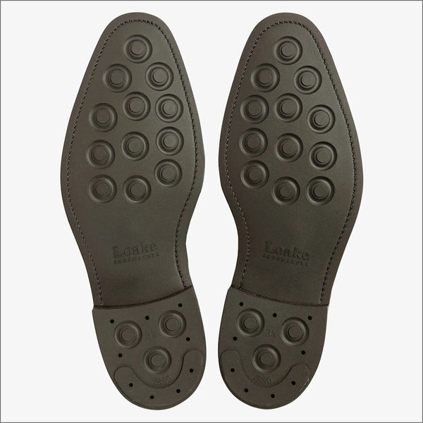 Loake Aldwych Dark Brown Grain Calf Oxford Rubber Sole F Fitª