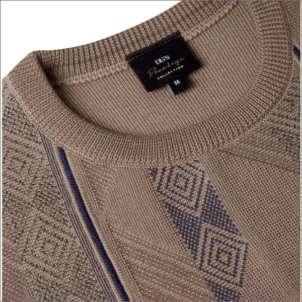 Prestige Biege Pattern Crew Neckº