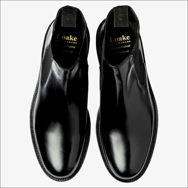 Loake Dorchester Black polished leather Bootª