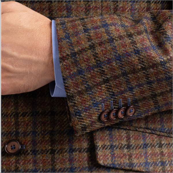 Gurteen Woodstock Blue Check Tweed Jacket,