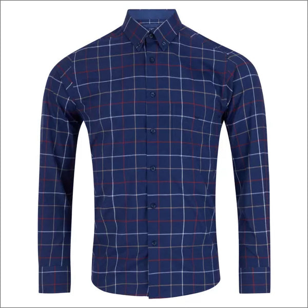 Giovanni Dark Blue check LS shirtª