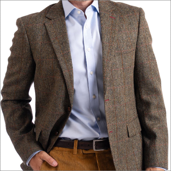 Gurteen Woodstock Spice Herringbone Tweed Jacket,