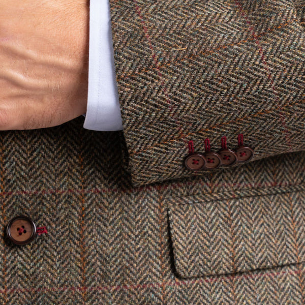 Gurteen Woodstock Spice Herringbone Tweed Jacket,