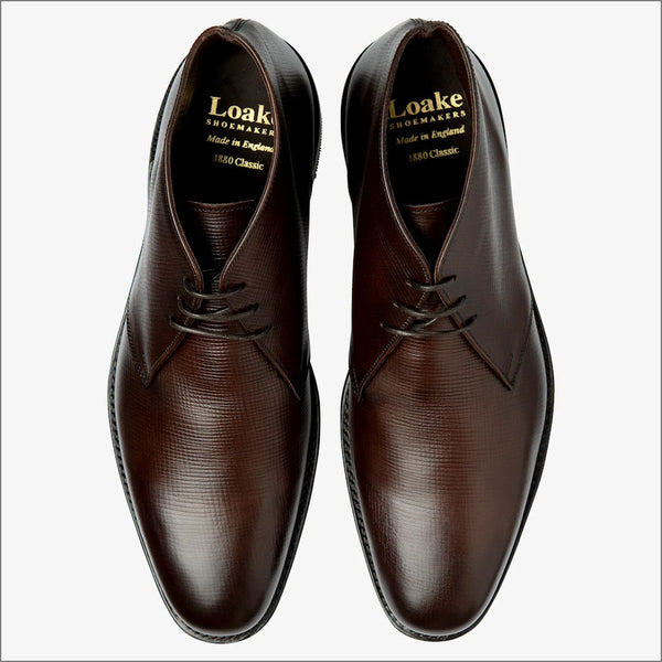 Loake Pimlico Dark Brown Grain Calf Leather Bootº