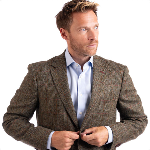 Gurteen Woodstock Spice Herringbone Tweed Jacket,