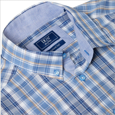 Drifter Geneva Light Blue check LS--