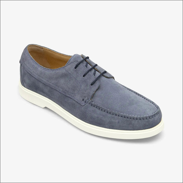 Loake Sardinia Blue Suede Boat Shoe=
