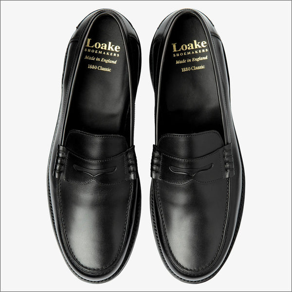 Loake Kingscliffe Black Leather Loaferª