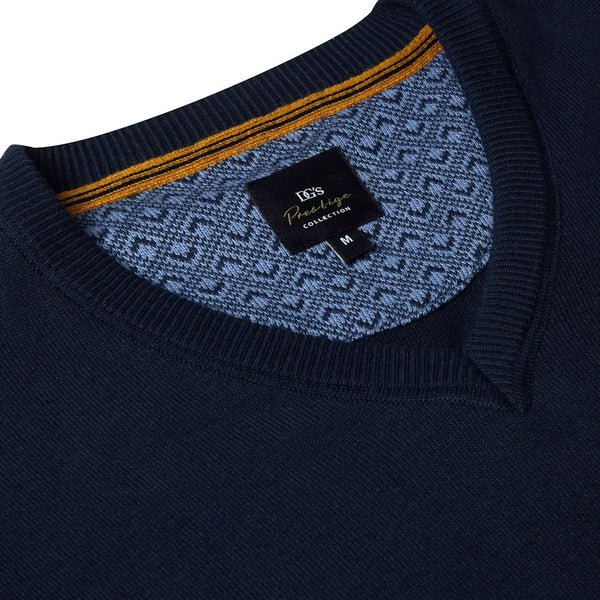 Prestige Sky Dark Blue Vee Neckº