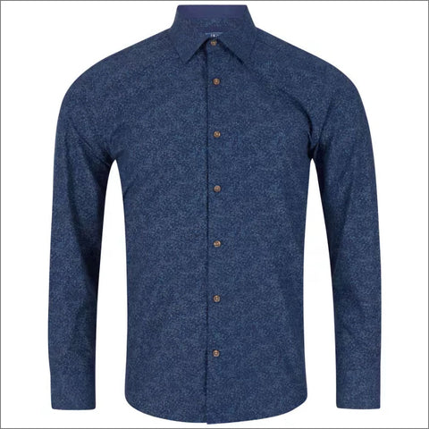 Drifter Giovanni Deep Blue Pattern LS Shirtª