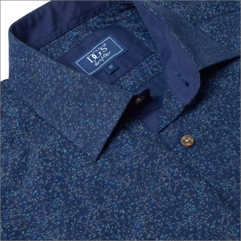 Drifter Giovanni Deep Blue Pattern LS Shirtª