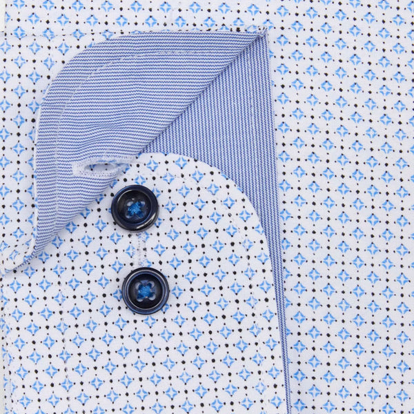 Daniel Grahame Light Blue Pattern  LS Shirtª