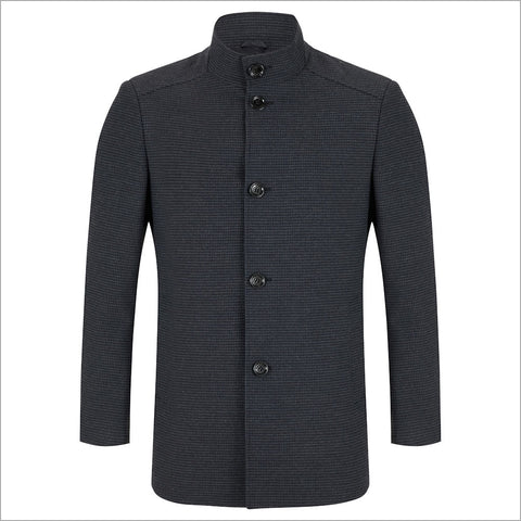 Douglas Watson Navy Check Car Coatª