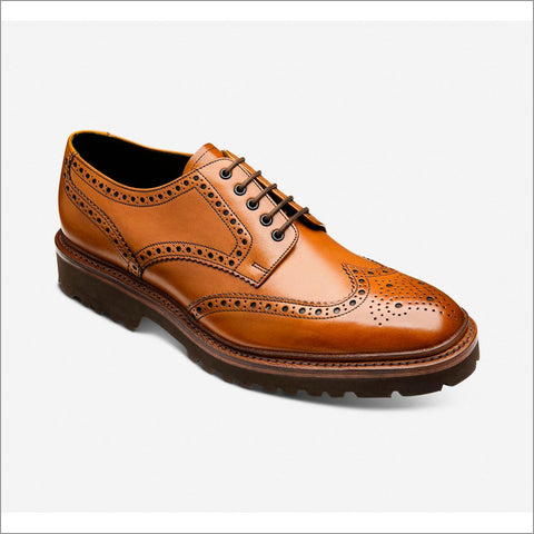 Loake Perseus Tan premium Calf Leather brogue=