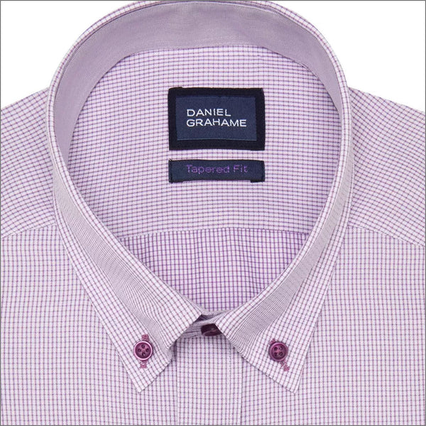 Daniel Grahame Pink Fine check LS Shirtª