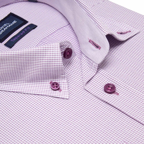 Daniel Grahame Pink Fine check LS Shirtª