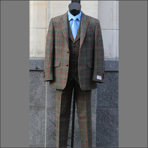 Harris Tweed Angus Check 3 Pic suit