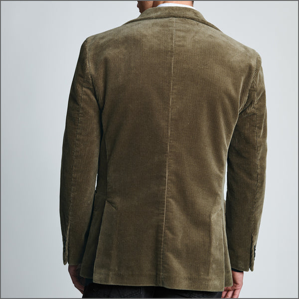 Brook Taverner Tailored Fit Kenny Sand Corduroy Stretch Cotton Jacket*