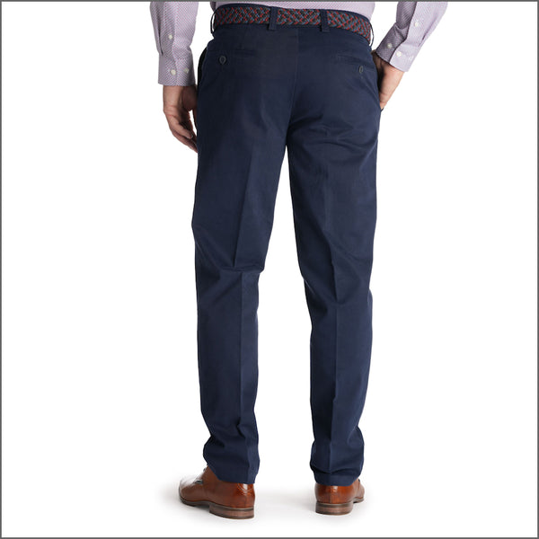 Gurteen Ladbrook Autumn Stretch Cotton Navy Chino Trouser,