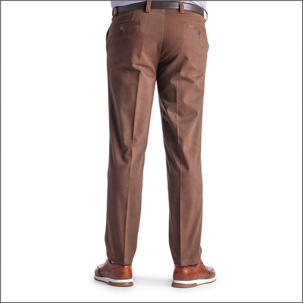 Gurteen Ladbrook Autumn Stretch Cotton Conker Chino Trouser*