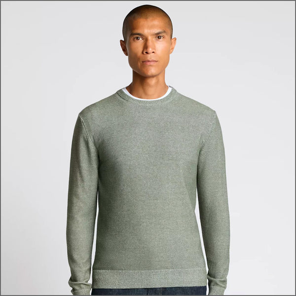 Remus Uomo Green Long Sleeve Crew Neck Sweater~
