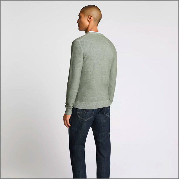 Remus Uomo Green Long Sleeve Crew Neck Sweater~