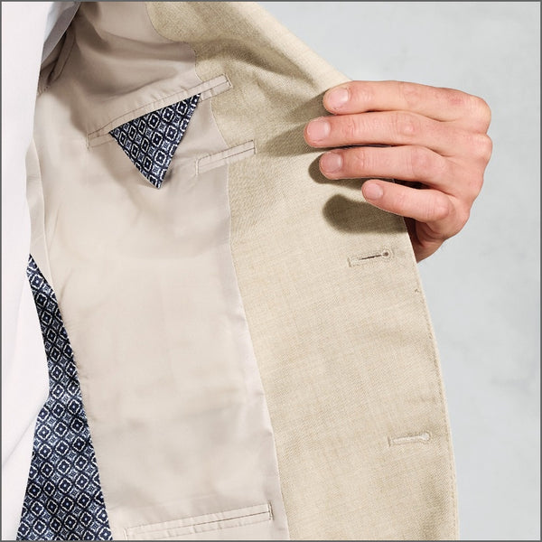 Brook Taverner McKellen McKellen Natural Linen Blend Suit - Waistcoat Optional.