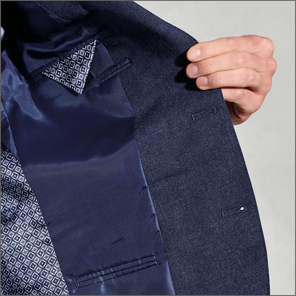 Brook Taverner McKellen Navy Linen Blend Suit - Waistcoat Optional.