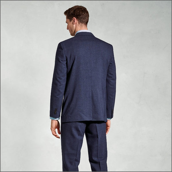 Brook Taverner McKellen Navy Linen Blend Suit - Waistcoat Optional.