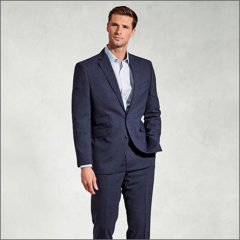 Brook Taverner McKellen Navy Linen Blend Suit - Waistcoat Optional.