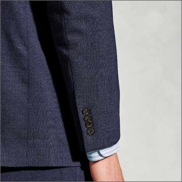 Brook Taverner McKellen Navy Linen Blend Suit - Waistcoat Optional.