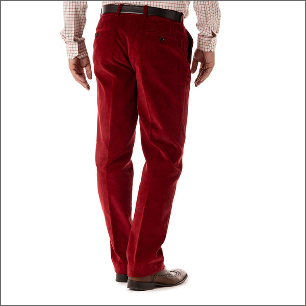 Gurteen Hampton Poppy Red Cord Trouser*