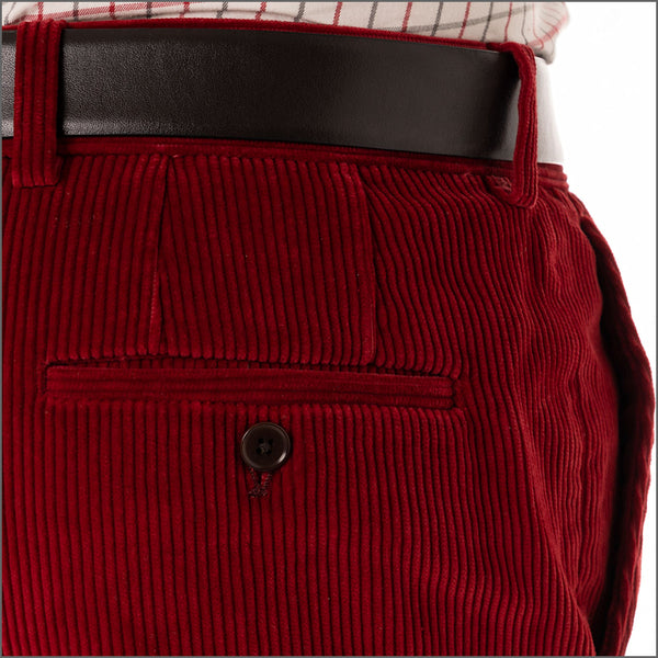 Gurteen Hampton Poppy Red Cord Trouser*
