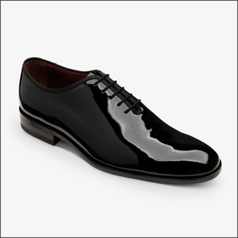 Loake Regal Black Plain Tie Shoe=
