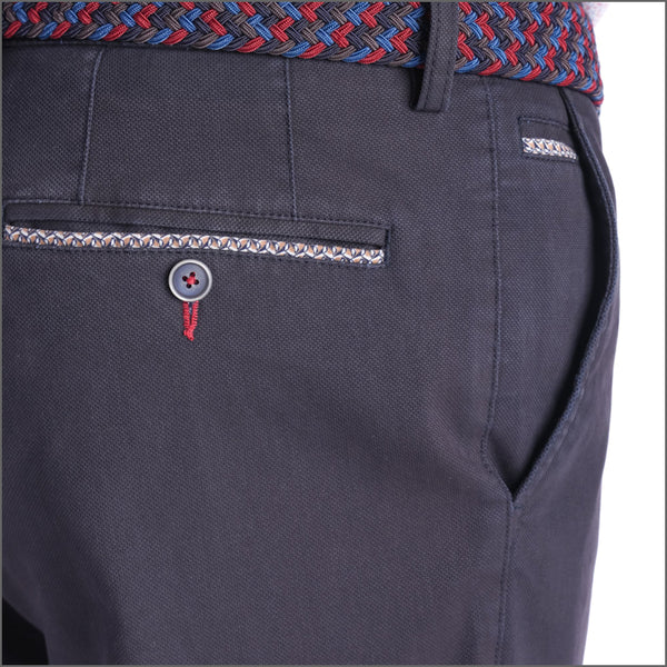 Gurteen Ryde Indigo Stretch Cotton Chino Trouser,