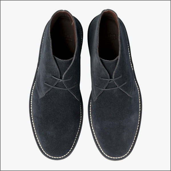Loake Sahara Navy Suede Boot~
