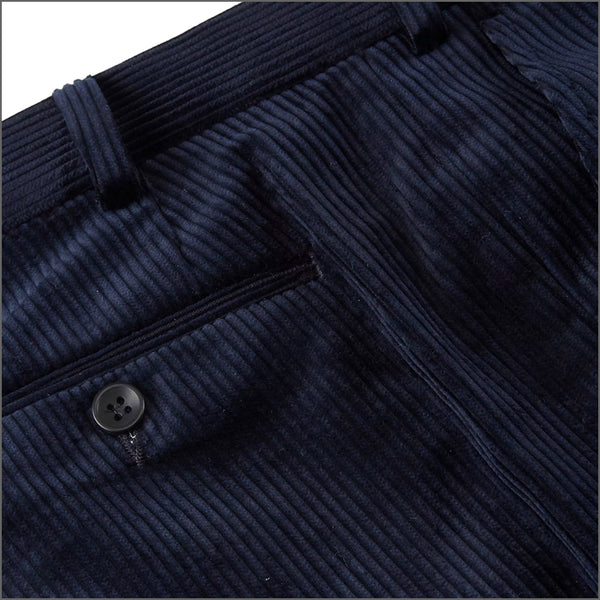 Dg's Merit Cotton Navy Corduroy Trousers*
