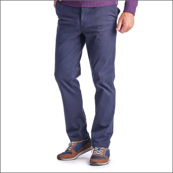 Gurteen Stonehouse Stretch Cotton Navy Chino Trouser,
