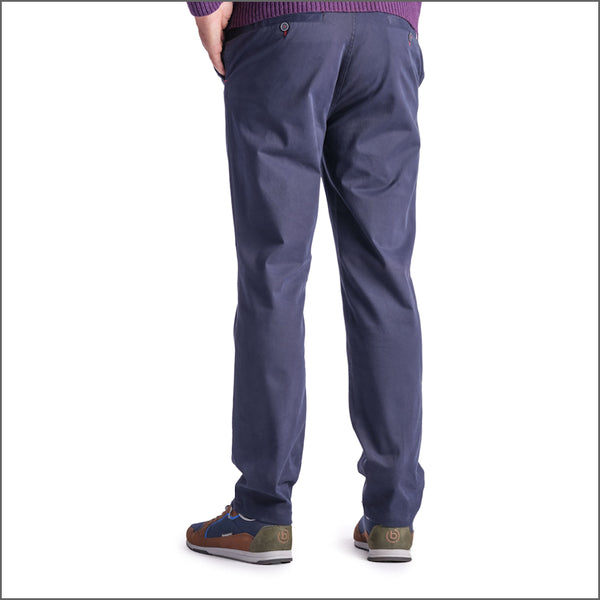 Gurteen Stonehouse Stretch Cotton Navy Chino Trouser,